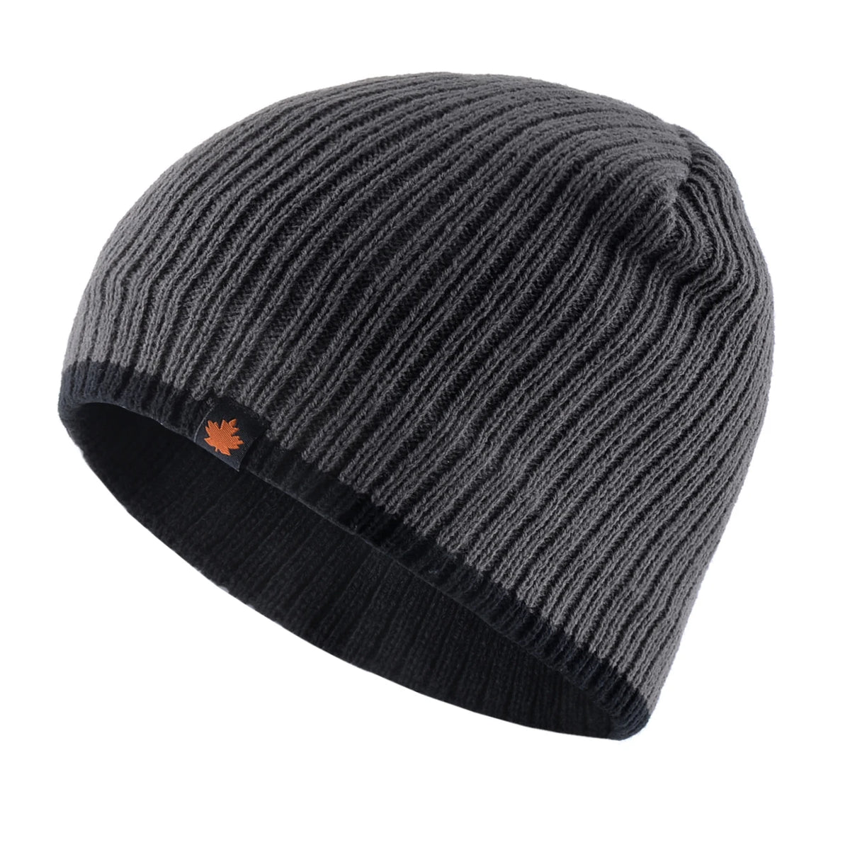 Men’s Fleece Lined Knitted Beanie Hat Warm Winter Cap