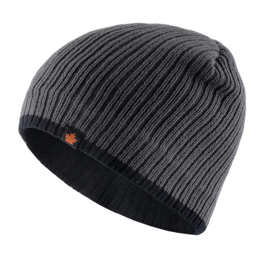 Men’s Fleece Lined Knitted Beanie Hat Warm Winter Cap