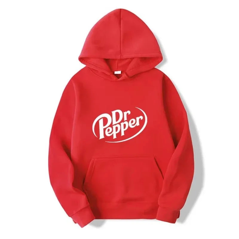 Vintage Soda Graphic Hoodie Casual Fleece Streetwear Pullover