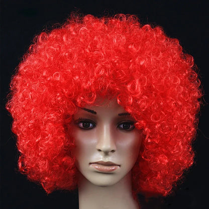 Colorful Afro Curly Cosplay Wig – Short Synthetic Party Wig