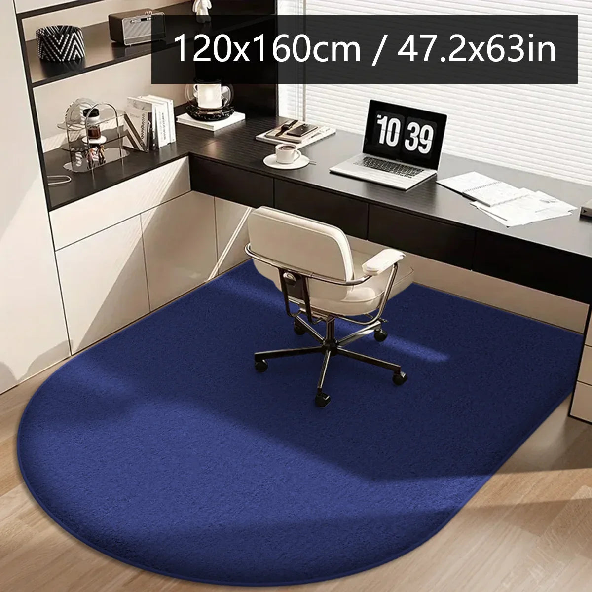 Office Chair Mat Flannel Desk Floor Protector – Thick Arched Carpet