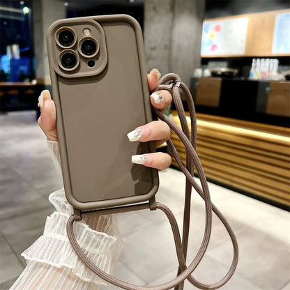 Crossbody iPhone Case with Adjustable Lanyard Strap