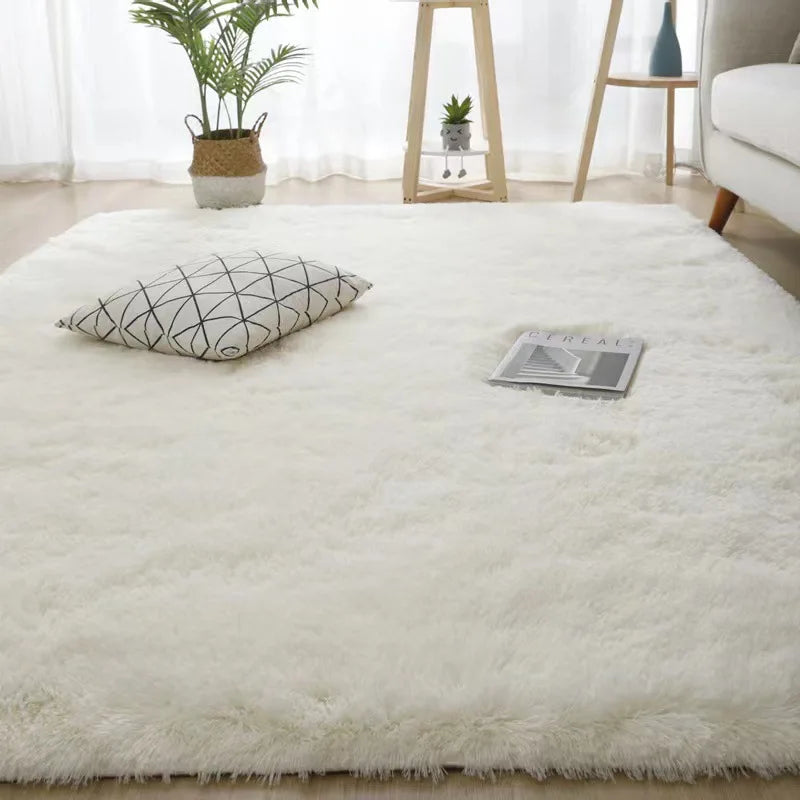 Fluffy Shag Area Rug – Soft Plush Carpet for Living Room & Bedroom