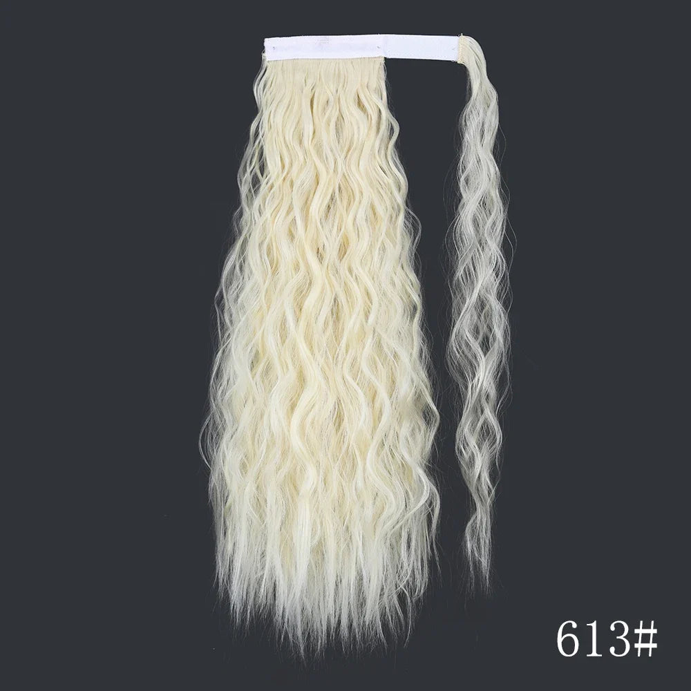 Wrap Around Ponytail Extension – Long Straight Synthetic Clip-In