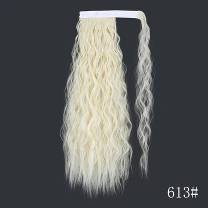 Wrap Around Ponytail Extension – Long Straight Synthetic Clip-In
