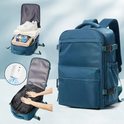 Vacuum Compression Travel Backpack – Large Capacity Expandable Laptop Bag for Men & Women