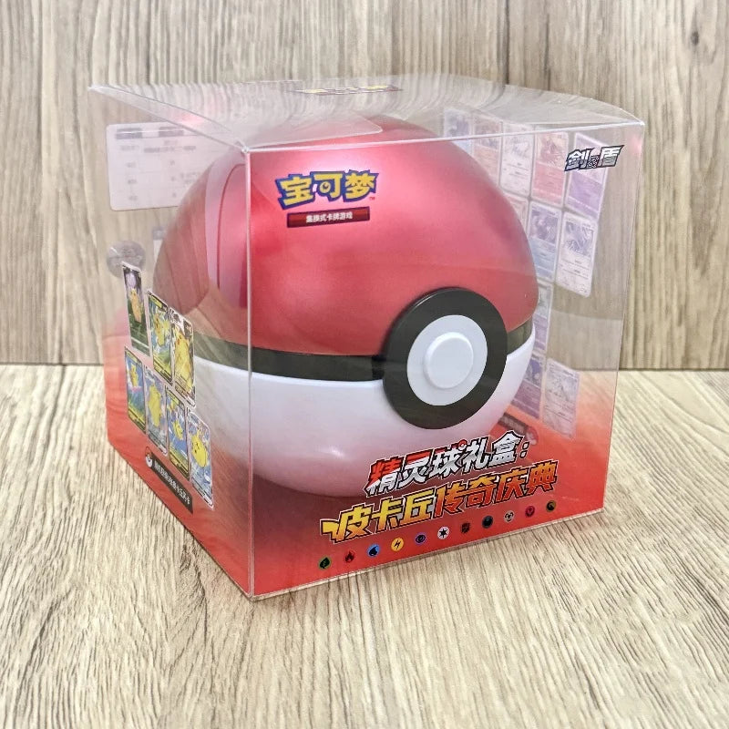 Pokemon Poke Ball Replica – Premium Gift Box with PTCG Chinese Cards