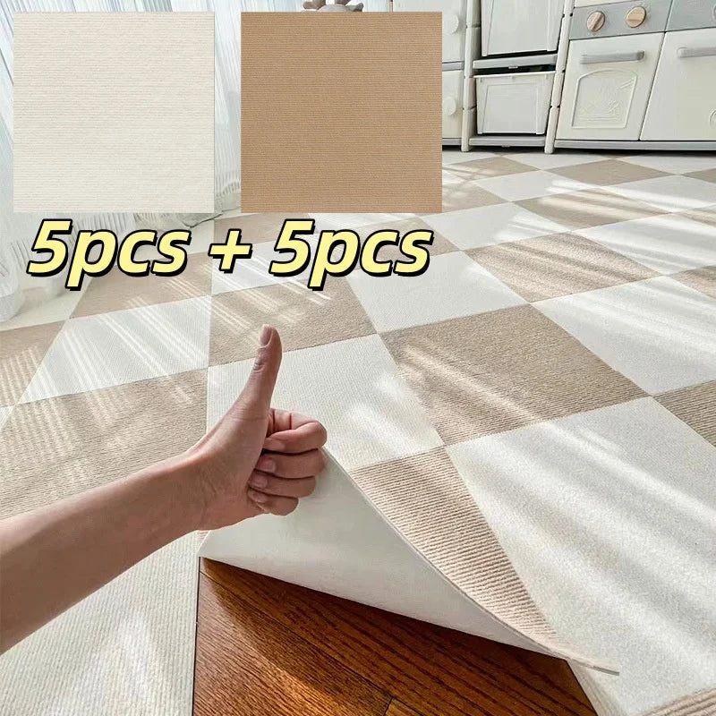 Peel and Stick Carpet Tiles – Self-Adhesive Square Floor Rug Mats