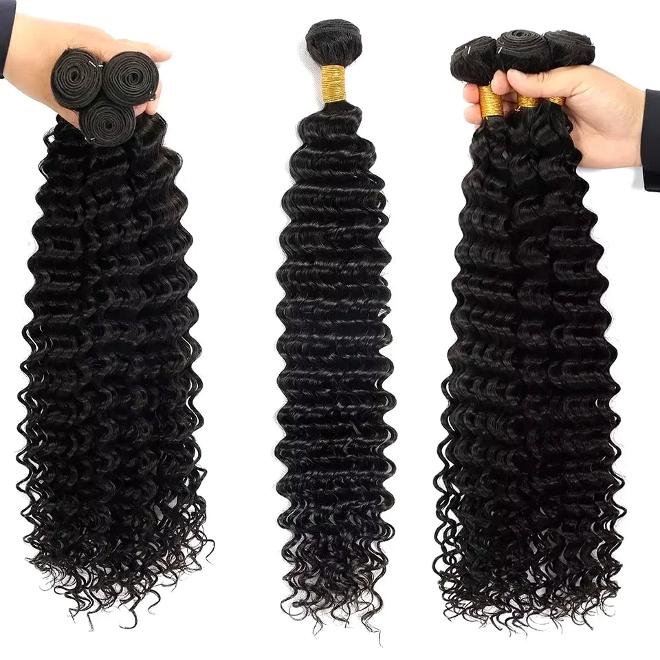 Deep Wave Human Hair Bundles – Virgin Burmese Remy Hair