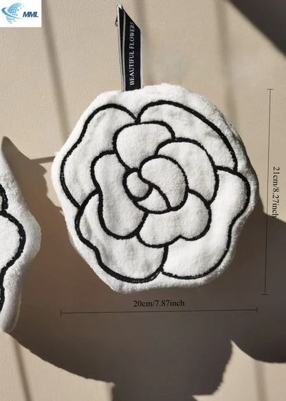 Camellia Flower Hand Towel – Soft, Absorbent & Quick-Drying
