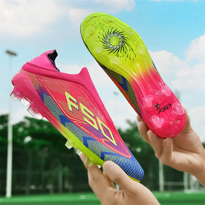 Men's High-Top FG Soccer Cleats – Non-Slip Firm Ground Football Boots