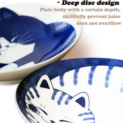 Lucky Cat Ceramic Sauce Dish – Cute Cartoon Sushi Plate