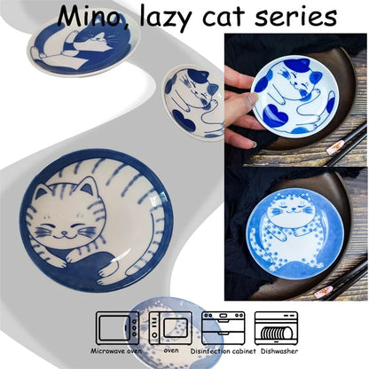 Lucky Cat Ceramic Sauce Dish – Cute Cartoon Sushi Plate