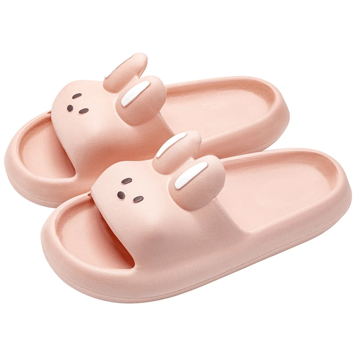 Rabbit Pillow Slippers – Thick Sole Cloud Slides for Women & Men