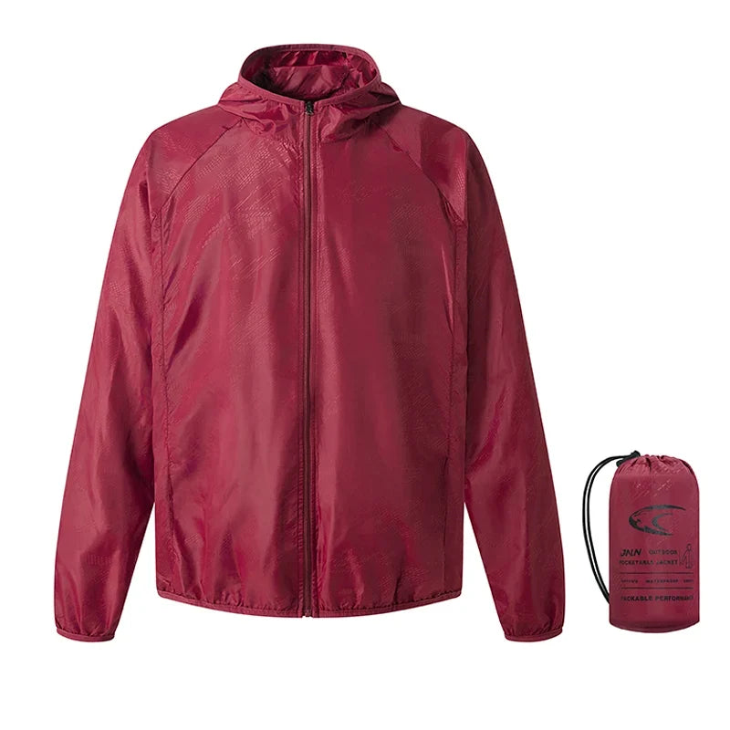 Waterproof Rain Jacket – Unisex Packable Hooded Outdoor Jacket for Camping, Fishing & Hiking