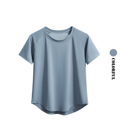 Women's Quick-Dry Workout T-Shirt Short Sleeve Gym Top