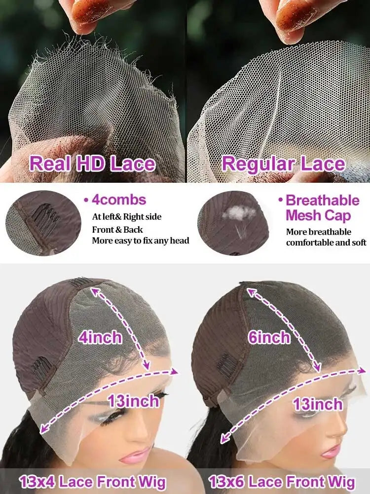 Loose Deep Wave Lace Front Wig – 100% Brazilian Human Hair HD Lace