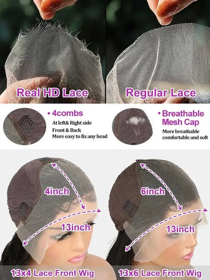 Loose Deep Wave Lace Front Wig – 100% Brazilian Human Hair HD Lace