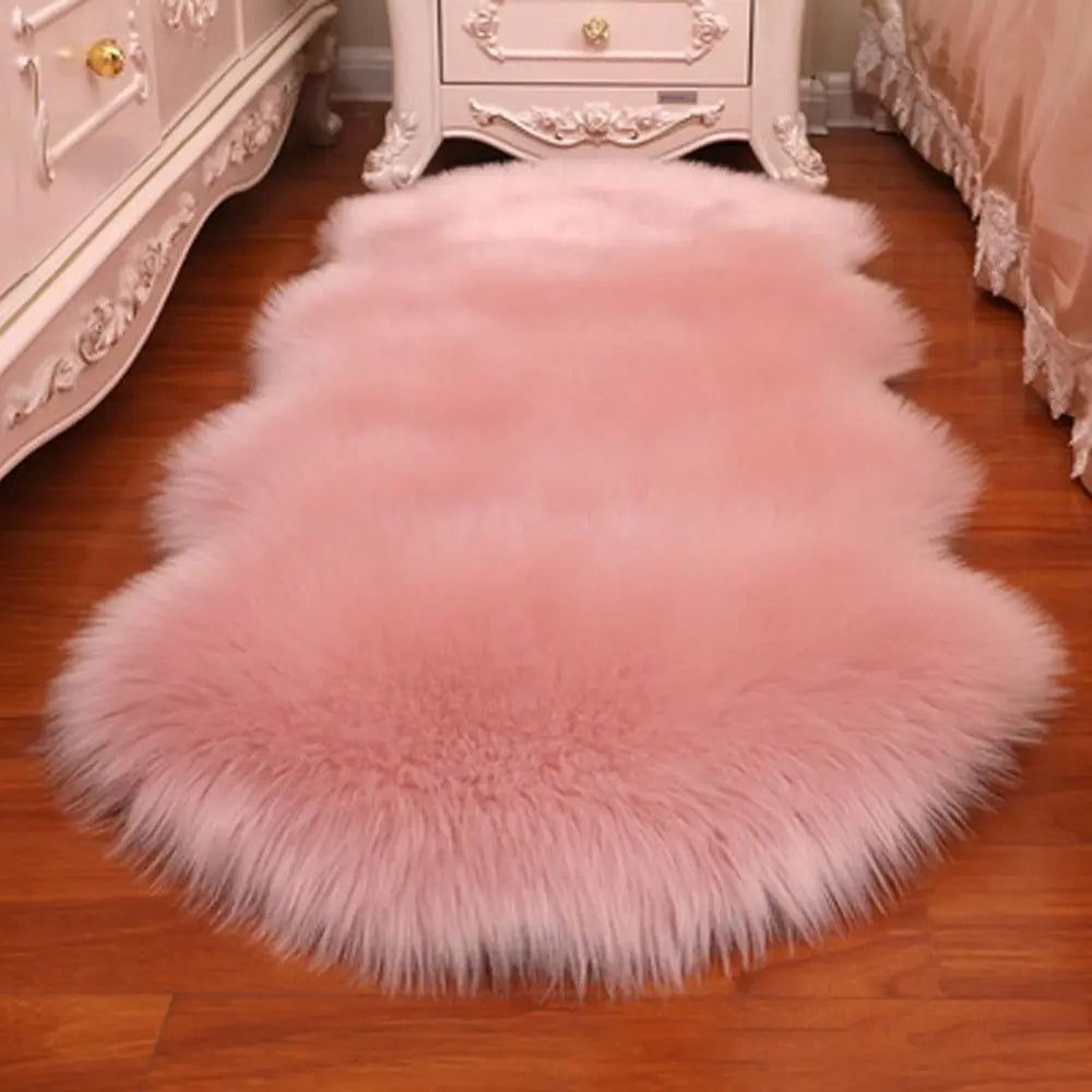 Faux Sheepskin Shaggy Rug – Fluffy Soft Area Mat for Bedroom
