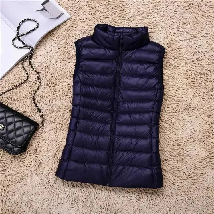 Women's Lightweight Puffer Vest – Sleeveless Down Waistcoat