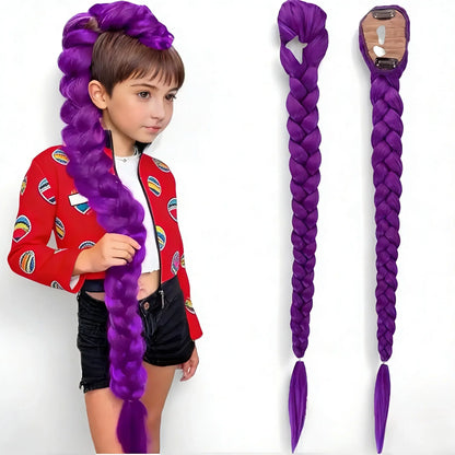 Clip-In Braided Ponytail Extension 26 Inch Synthetic | Halloween Cosplay