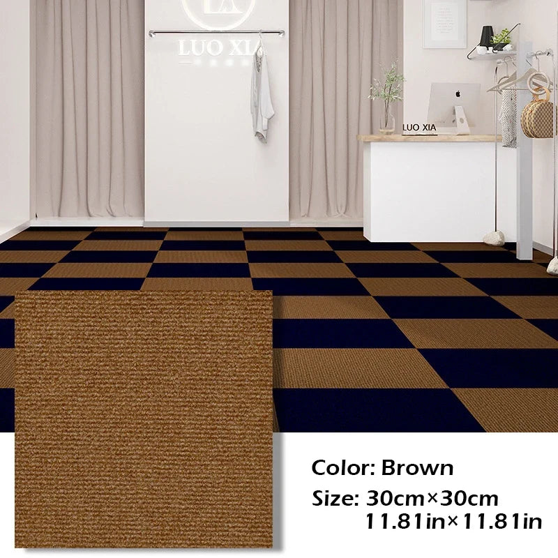 Self-Adhesive Carpet Tiles 11.8x11.8in – Peel & Stick Floor Mat Squares