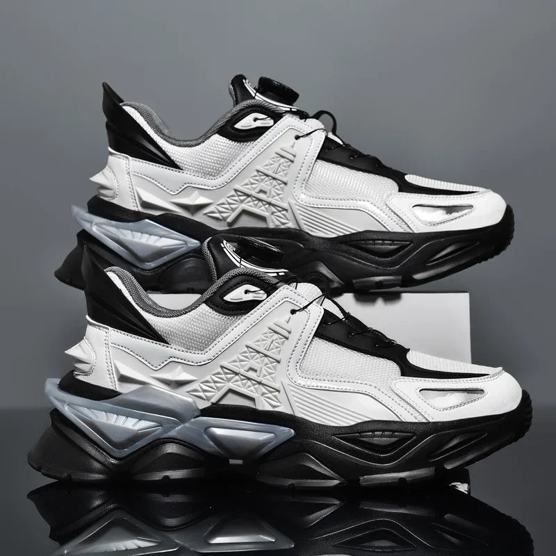 Men's Chunky Sneakers – Air Cushion Sole, Breathable Casual Running Shoes