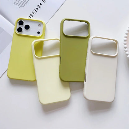 iPhone Case Matte Candy Color Liquid Silicone Shockproof Cover