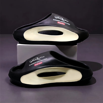Men's Lightweight EVA Slides – Trendy Cut-Out Design Sandals
