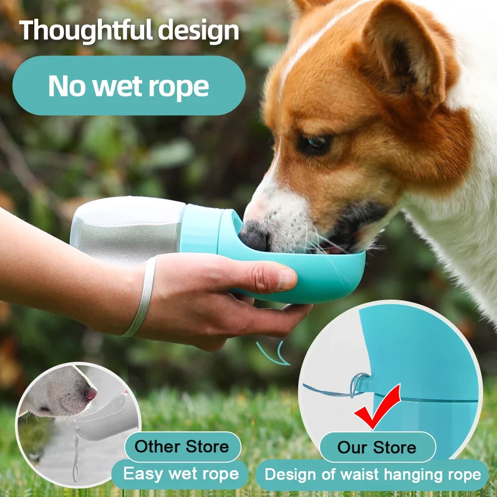 Portable Pet Water Bottle with Drinking Bowl for Dogs & Cats