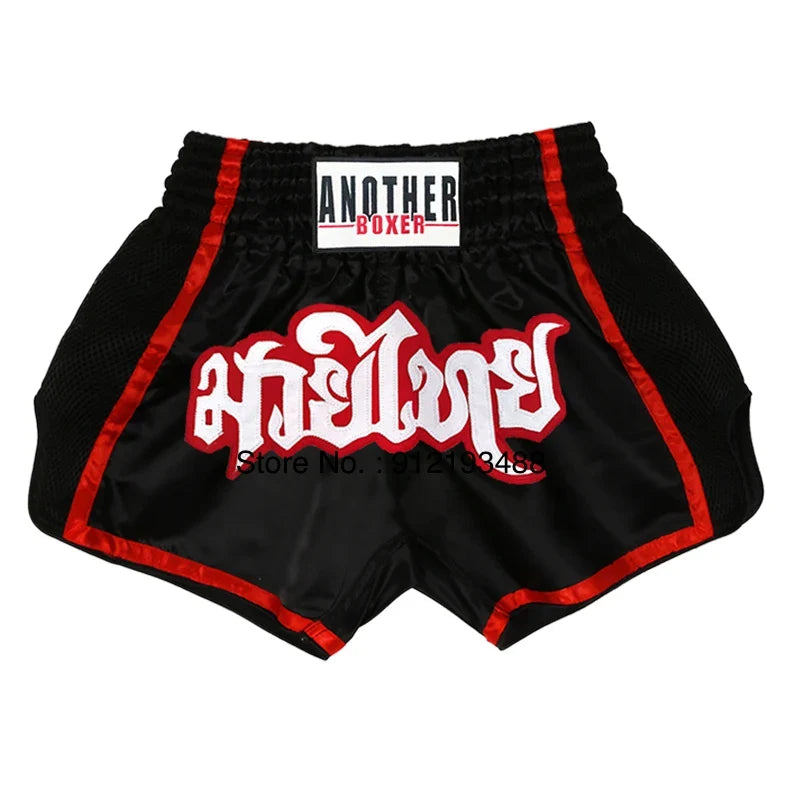 Muay Thai Shorts – Embroidery Kickboxing & Martial Arts Training Pants