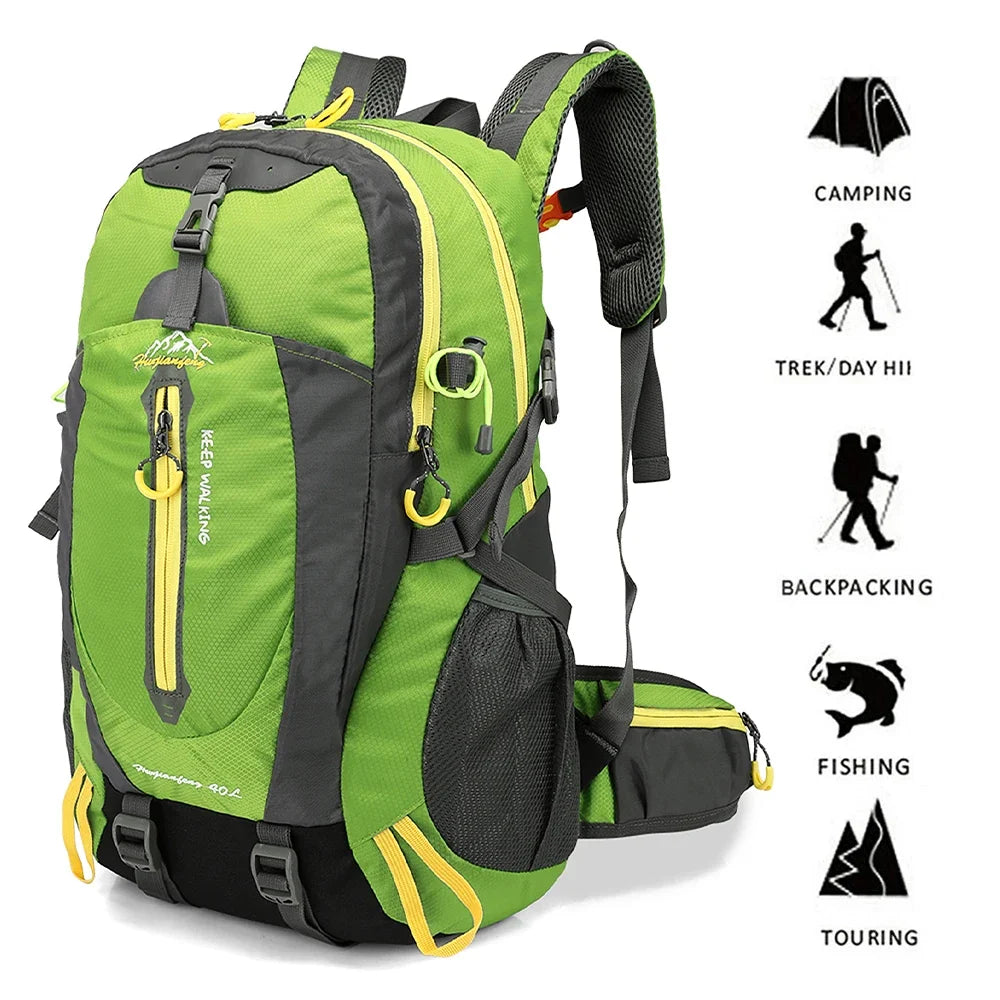 40L Hiking Backpack – Water-Resistant Travel & Camping Bag