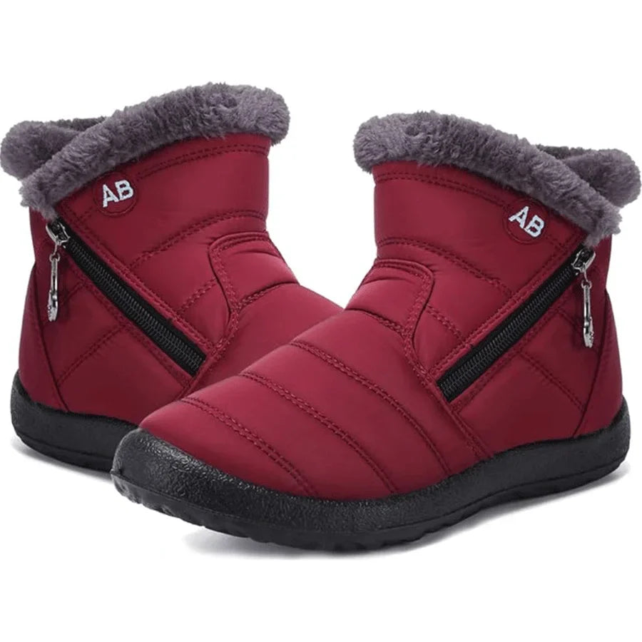 Women's Winter Ankle Boots – Waterproof Fur-Lined Snow Boots