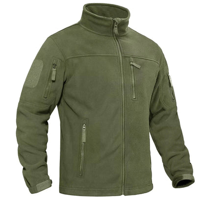 Men's Fleece Jacket – Full Zip Tactical Windproof Coat