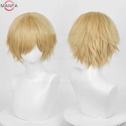 Short Straight Anime Cosplay Wig – 30cm, Multiple Colors for Men & Women