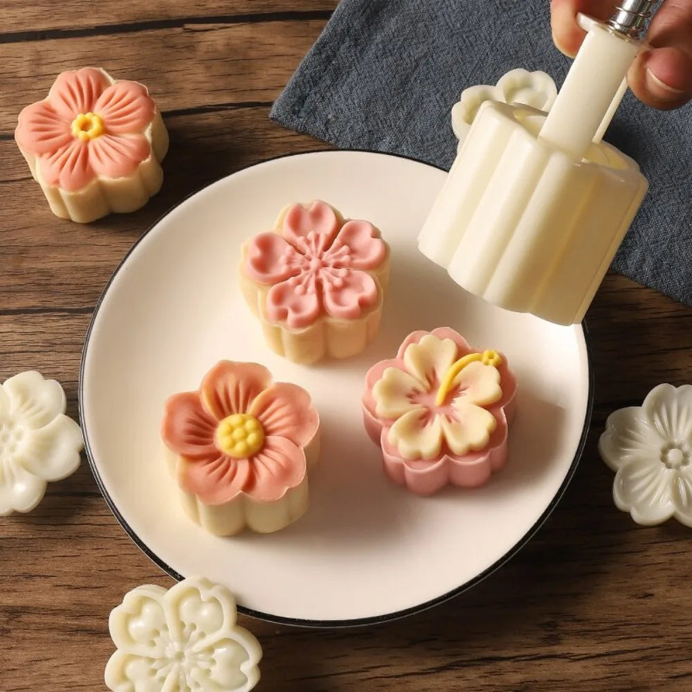Mooncake Mold DIY Hand Press – Pastry & Mung Bean Cake Stamp