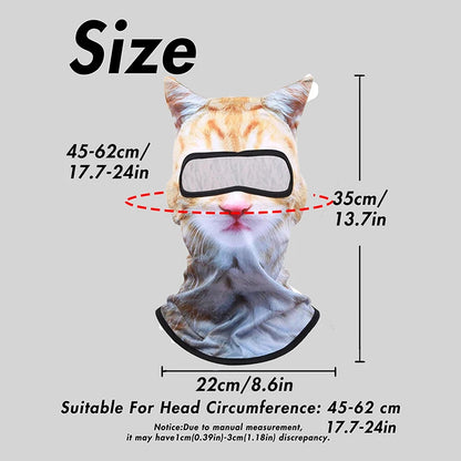 Unisex Animal Design Balaclava Hat Windproof Breathable Outdoor Sports Mask