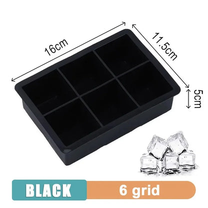 Silicone Ice Cube Tray – Flexible BPA-Free Mold, Multiple Grid Sizes