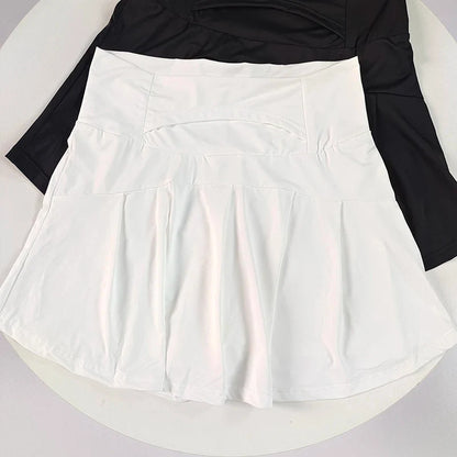 Women's Ice Silk Skort – Quick-Dry High-Waist Tennis Skirt