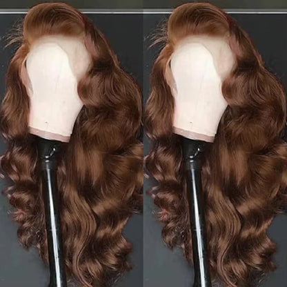 13x4 HD Lace Front Wig Chocolate Brown Body Wave Human Hair