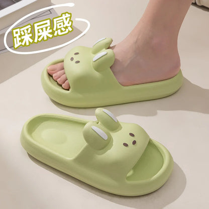 Rabbit Pillow Slippers – Thick Sole Cloud Slides for Women & Men