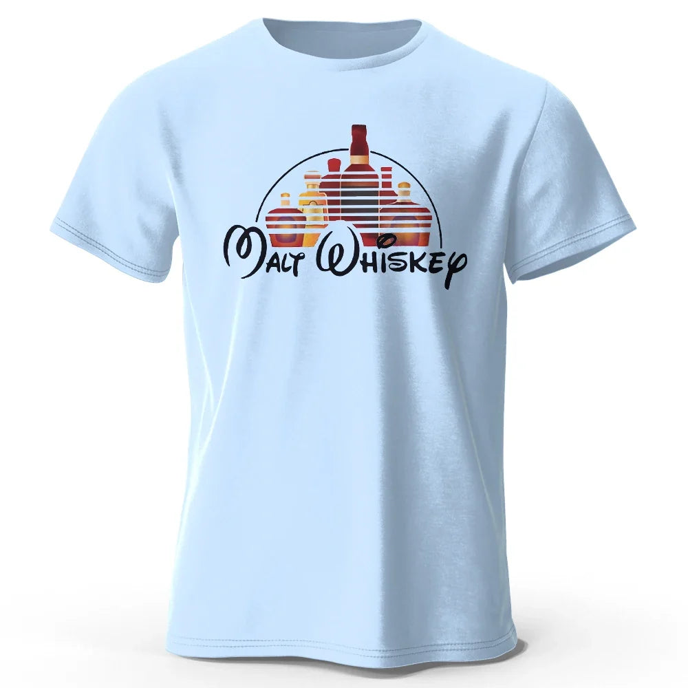 Malt Whiskey Graphic T Shirt Oversized Cotton Tee