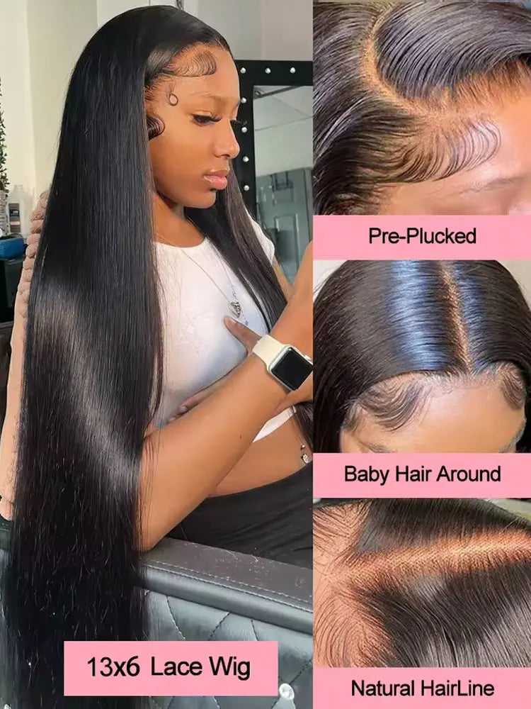 Bone Straight Lace Front Wig – Brazilian Human Hair 13x4 13x6 5x5 6x5 HD Lace