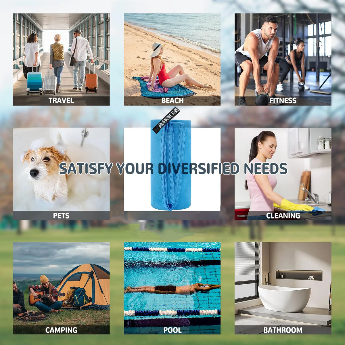 Microfiber Quick-Dry Bath Towel – Lightweight & Absorbent