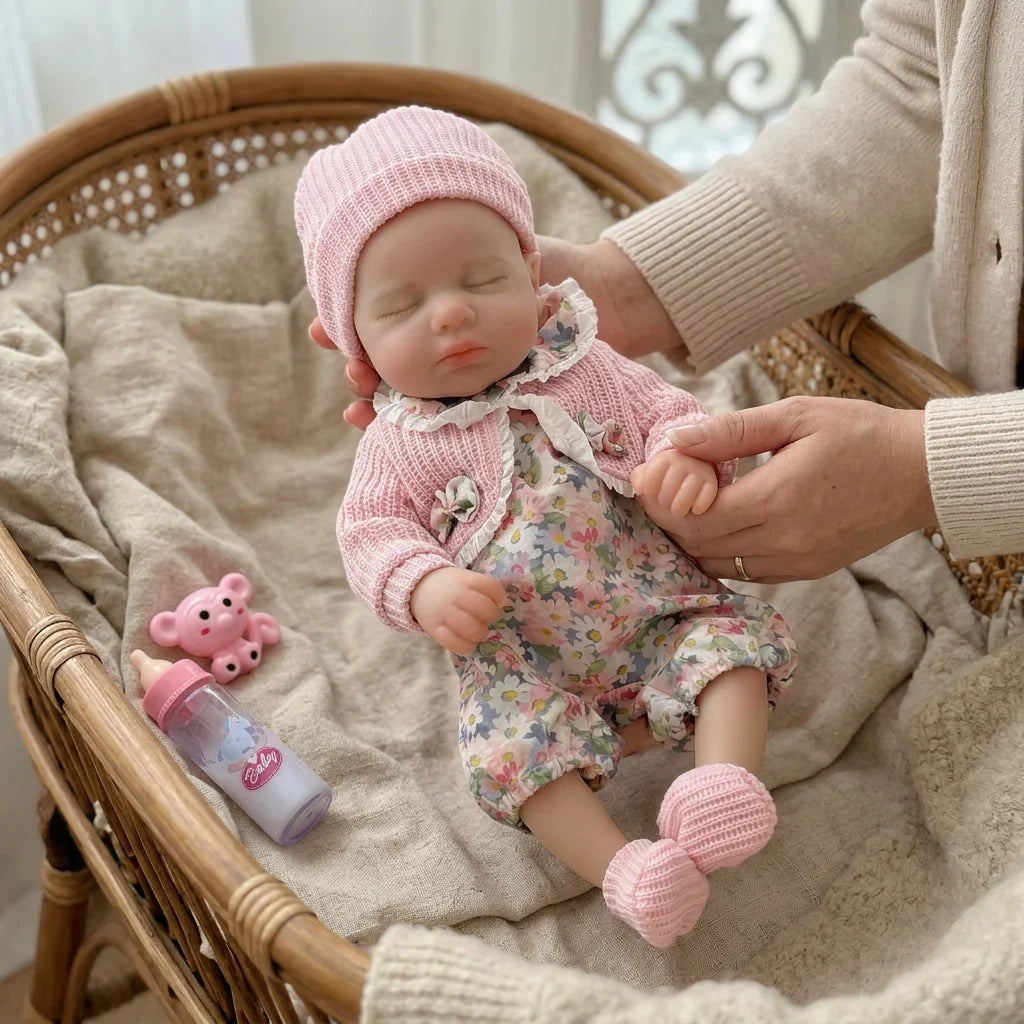 Full Body Silicone Reborn Baby Doll – Open Mouth, Lifelike Newborn