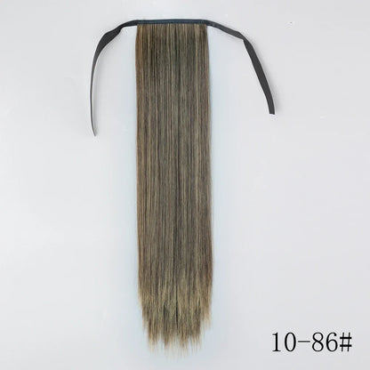 Wrap Around Ponytail Extension – Long Straight Synthetic Clip-In