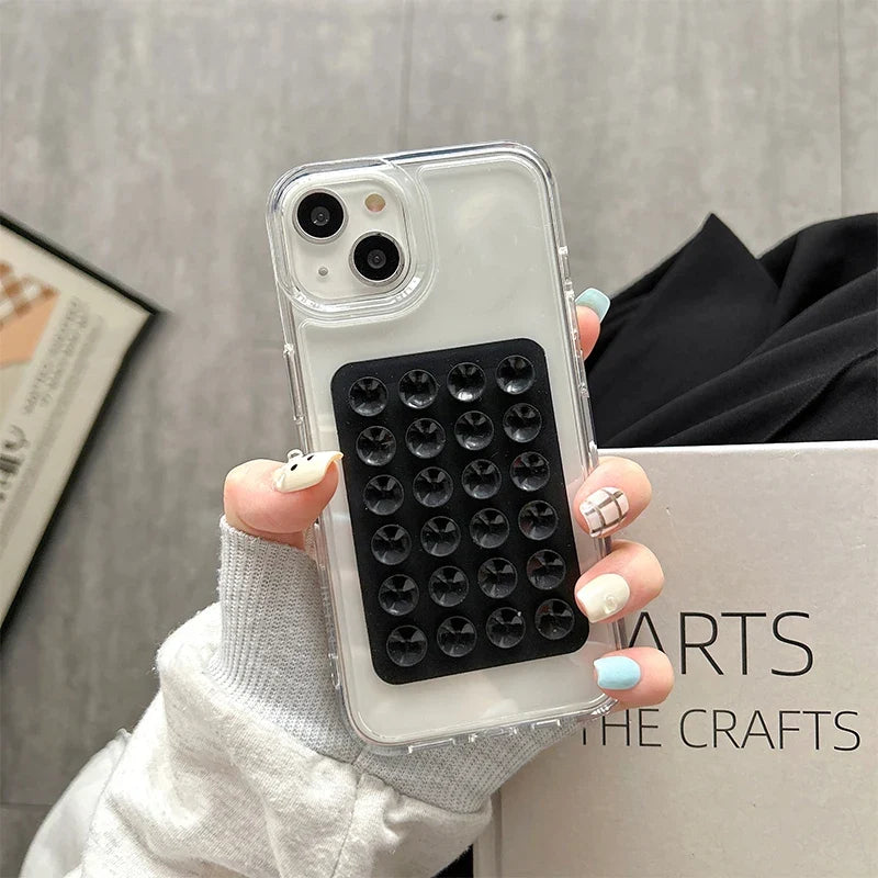 Transparent Airbag iPhone Case – 3D Suction Cup Drop Protection