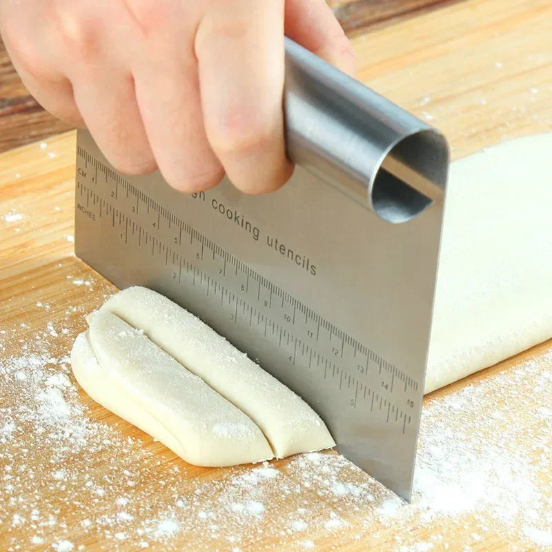 Stainless Steel Dough Scraper with Scale – Bench Cutter