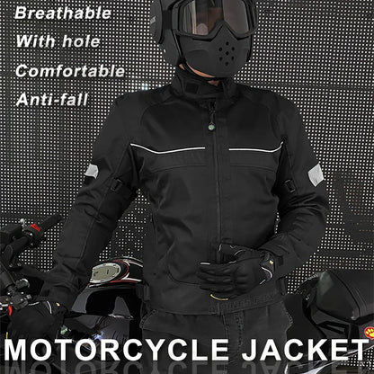 Vemar Men's Motorcycle Jacket – Mesh Motocross Protective Riding Coat