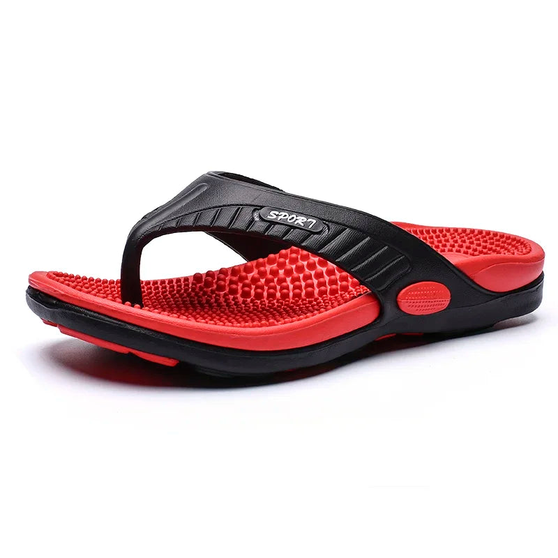 Massage Flip Flops for Men – Acupressure Beach Sandals, Plus Size EU 40-46